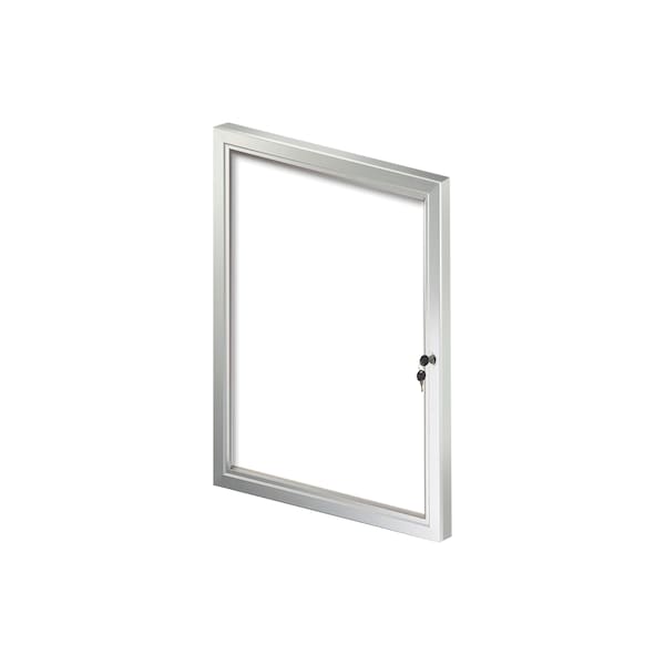 Enclosed Message Board, 23" W, 29.72" H, Aluminum
